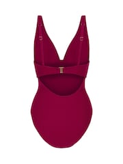 Hunkemöller Red Crinkle Ring Swimsuit - Image 5 of 5