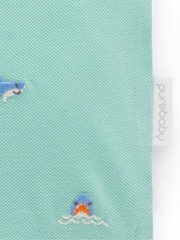 Purebaby 100% Cotton Shark Print Polo Shirt - Imagen 4 de 4