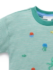 Purebaby Green Relaxed 100% Cotton Octopus Print T-Shirt - Image 2 of 4