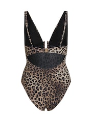 Hunkemöller Luxe Animalia Shaping Brown Bathingsuit - Image 5 of 5