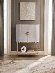 Light Natural Mia Marquetry Drinks Cabinet - Image 1 of 10