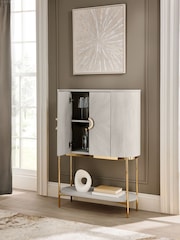 Light Natural Mia Marquetry Drinks Cabinet - Image 2 of 10