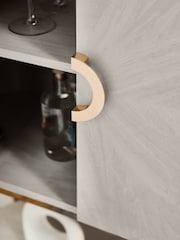 Light Natural Mia Marquetry Drinks Cabinet - Image 4 of 10