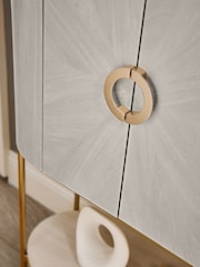 Light Natural Mia Marquetry Drinks Cabinet - Image 5 of 10