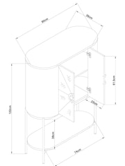 Light Natural Mia Marquetry Drinks Cabinet - Image 6 of 10