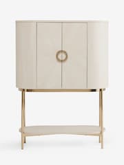Light Natural Mia Marquetry Drinks Cabinet - Image 7 of 10