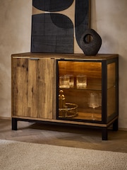 Dark Bronx Glass Lit Small Sideboard - Image 2 of 9