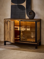 Dark Bronx Glass Lit Small Sideboard - Image 3 of 9
