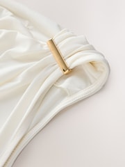 Ecru Sleeveless Hardware Drape Top - Image 8 of 9