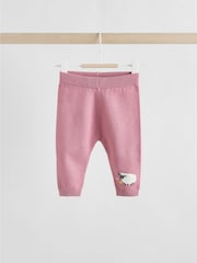 Pink Sheep Scene Baby Knitted Jumper and Leggings Set 2 Piece (0mths-2yrs) - Image 3 of 12