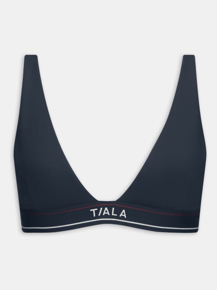 TALA Blue Stripe Logo Elastic V-Neck Bra - Image 2 of 3