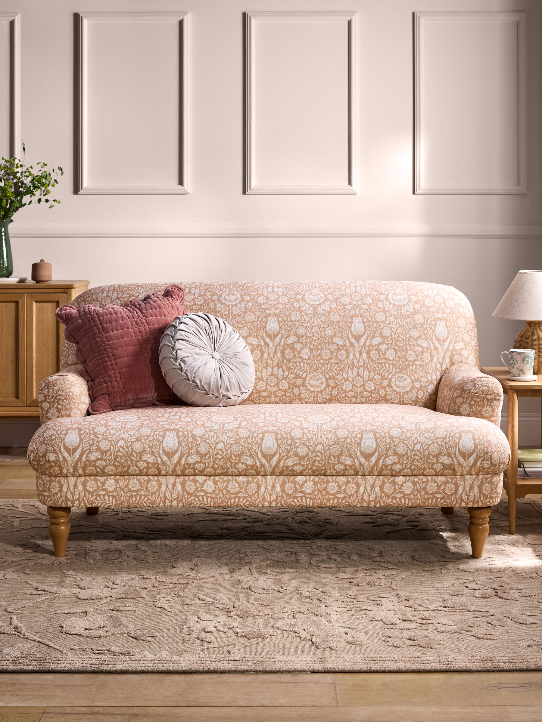 Buy Laura Ashley Ashstead Damask Plaster Natural Small Clipsham 2