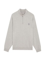Lyle & Scott Grey Loungewear 1/4 Zip Sweat top - Image 1 of 1