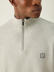 Lyle & Scott Grey Loungewear Quarter Zip Sweatshirt - Image 4 of 5