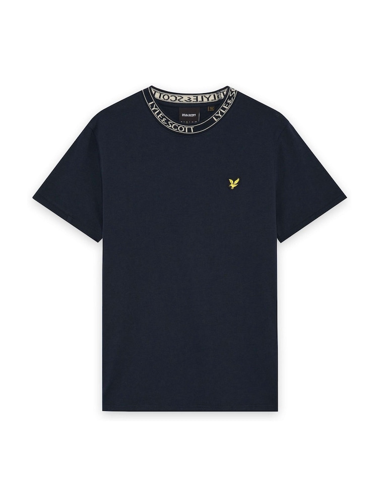 modra - Rebrasta majica s kratkimi rokavi in logotipom Lyle & Scott - Slika 1 iz 1 modra - Rebrasta majica s kratkimi rokavi in logotipom Lyle & Scott - Slika 1 iz 1