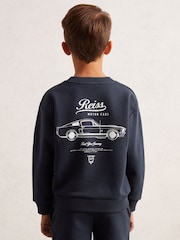 Reiss Canby Cotton Blend Motor Cars Sweatshirt - Bild 3 von 4