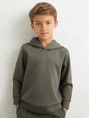 Reiss Dark Sage Fabien Hoodie - Image 1 of 4