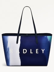 Radley Large Blue Southwell Gardens Stripe Open Top Tote Bag - Image 1 of 5