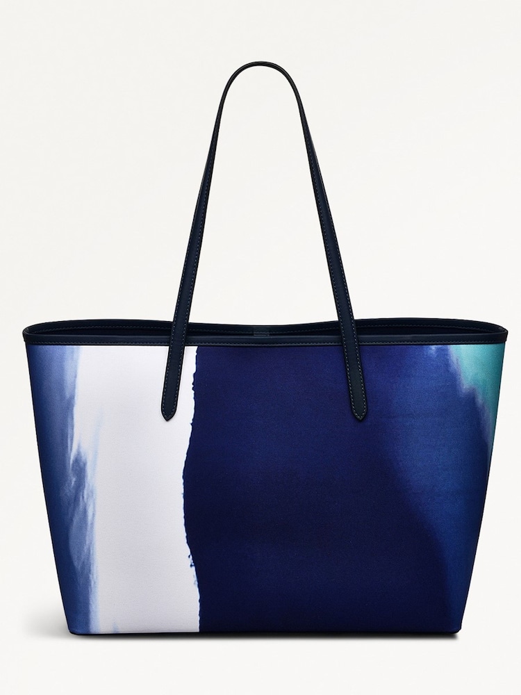 Radley Large Blue Southwell Gardens Stripe Open Top Tote Bag - Image 2 of 5