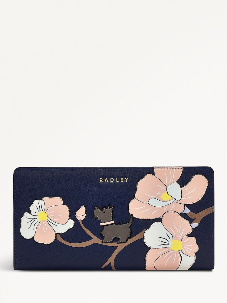 Radley Large Blue Coin Street Magnolia Bifold Purse - Image 1 of 3