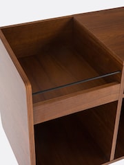 La Redoute Intérieurs Yellow Ronda Walnut Veneer Vintage Vinyl Storage - Image 3 of 6