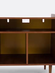 La Redoute Intérieurs Yellow Ronda Walnut Veneer Vintage Vinyl Storage - Image 6 of 6