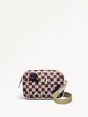 Radley Small Cream Southwell Gardens Check Zip Top Cross-Body Bag - Imagen 1 de 5