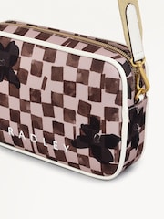 Radley Small Cream Southwell Gardens Check Zip Top Cross-Body Bag - Imagen 3 de 5