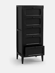 La Redoute Intérieurs Black Eugenie 5 Drawer Tallboy - Image 3 of 5