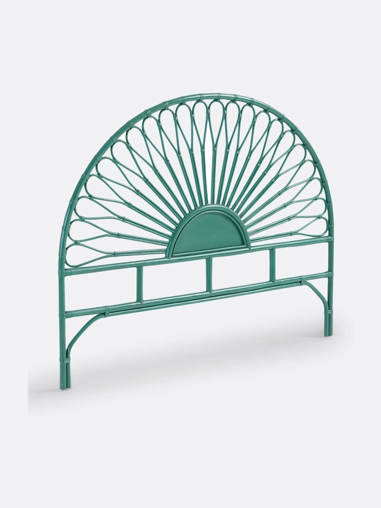 La Redoute Intérieurs Galapagos Green Tio King Rattan Headboard - Image 2 of 5