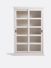 La Redoute Intérieurs Greige Lunja Bookcase with 2 Sliding Doors - Image 1 of 6