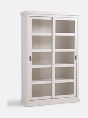 La Redoute Intérieurs Greige Lunja Bookcase with 2 Sliding Doors - Image 2 of 6