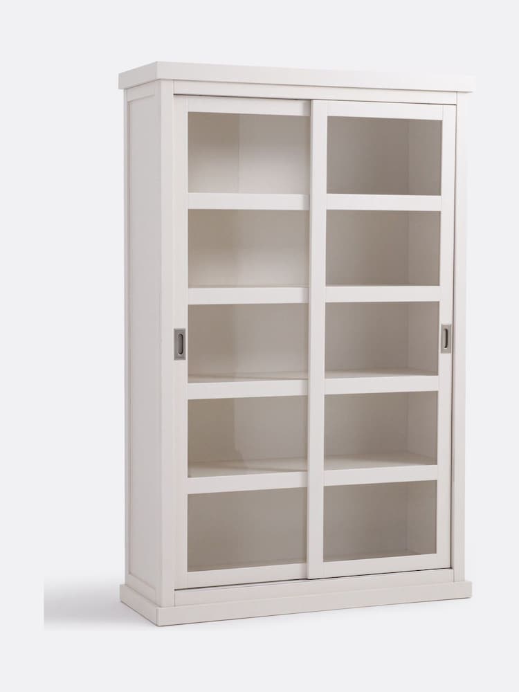 La Redoute Intérieurs Greige Lunja Bookcase with 2 Sliding Doors - Image 2 of 6
