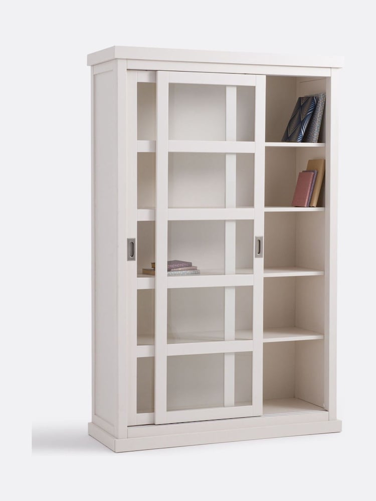 La Redoute Intérieurs Greige Lunja Bookcase with 2 Sliding Doors - Image 6 of 6