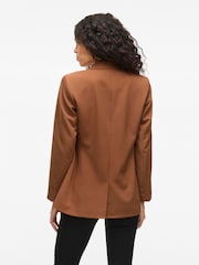 VILA Brown Tailored Straight Fit Blazer - Image 2 of 3