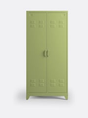 La Redoute Intérieurs Khaki Green Hiba Industrial 2 Door Metal Storage Cabinet - Image 1 of 5