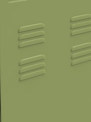La Redoute Intérieurs Khaki Green Hiba Industrial 2 Door Metal Storage Cabinet - Image 5 of 5