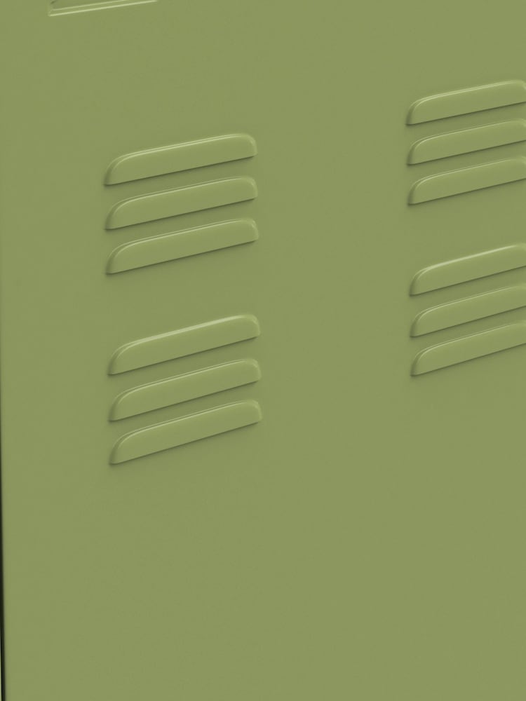 La Redoute Intérieurs Khaki Green Hiba Industrial 2 Door Metal Storage Cabinet - Image 5 of 5