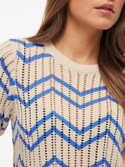 VILA Birch Short Sleeve Crew Neck Knitted Top - Image 4 of 4