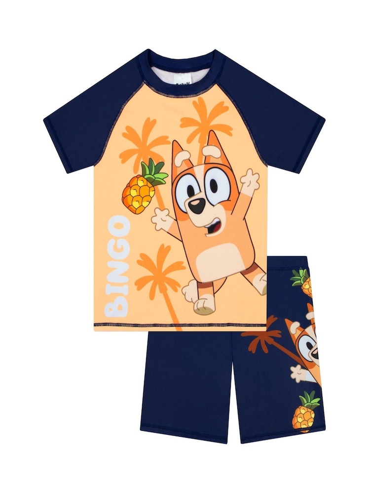 Character Orange Bingo Swim Shorts And Rash Guard - Image 1 of 13