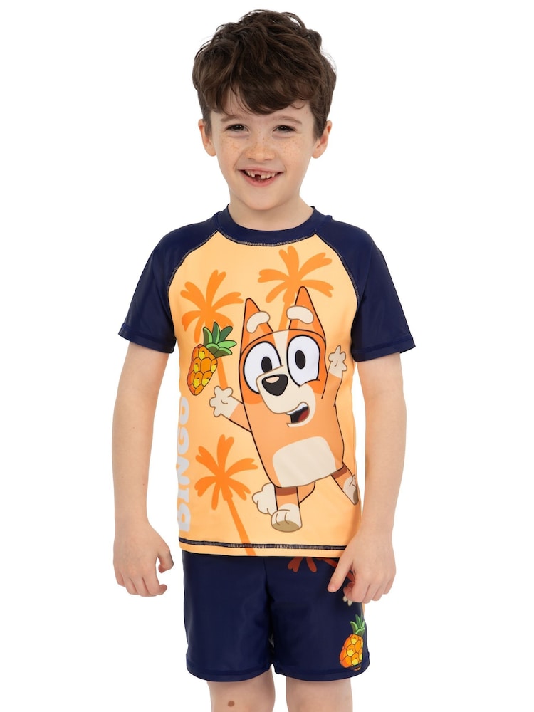 Character Orange Bingo Swim Shorts And Rash Guard - Image 7 of 13
