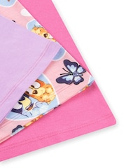 Character Pink Girls 100% Cotton T-Shirts 3 Pack - Image 5 of 6