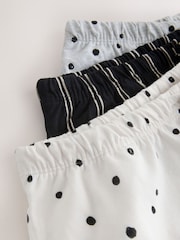 Monochrome Short Sleeve Pyjamas 3 Pack - Image 9 of 9
