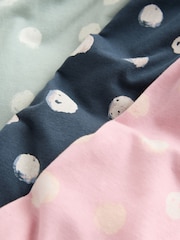 منقط ألوان متعددة - حزمة من 3 بيجامات كم طويل - صورة 13 من 14