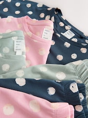 منقط ألوان متعددة - حزمة من 3 بيجامات كم طويل - صورة 14 من 14