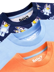 Character Blue Short Sleeve 100% Cotton T-Shirts 3 Pack - Image 3 of 6