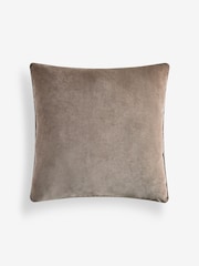 Light Natural 59 x 59cm Soft Velour Cushion - Image 3 of 4