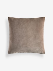 Light Natural 59 x 59cm Soft Velour Cushion - Image 4 of 4