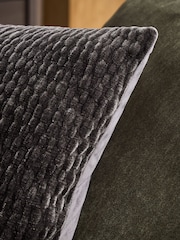 Grey 43 x 43cm Chenille Pebble Cushion - Image 3 of 5