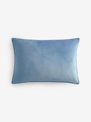 Blue 40 x 59cm Matte Velvet Cushion - Image 4 of 4